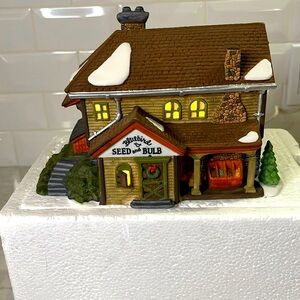 Dept. 56 New England Series Bluebird Seed and Bulb Christmas Village House